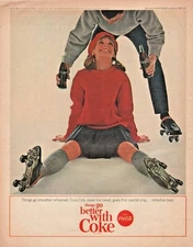 1964 Coca-Cola / Roller Skating - Vintage Coke Ad