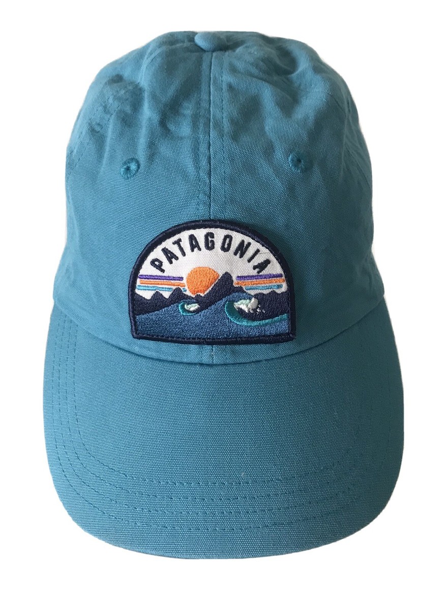 Patagonia Waves Mountains Sunset Surf Patch Strap Back Hat