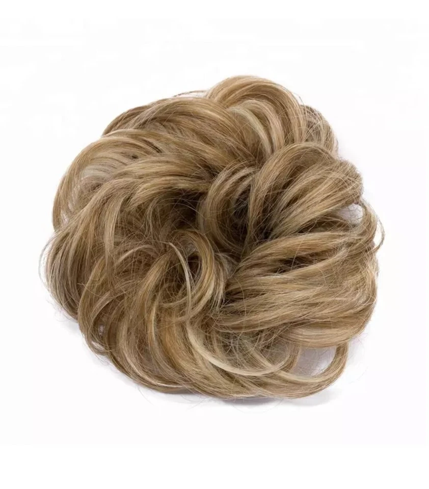 Stock 56 Pcs Chignon Capelli Hair Extension Clip Bun Parrucchino - Immagine 2 di 2