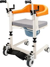 Medical Patient Lift Chair Transfer Lift Wheelchair 180 Split Seat With Cushion