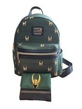 loungefly loki mini backpack And Wallet