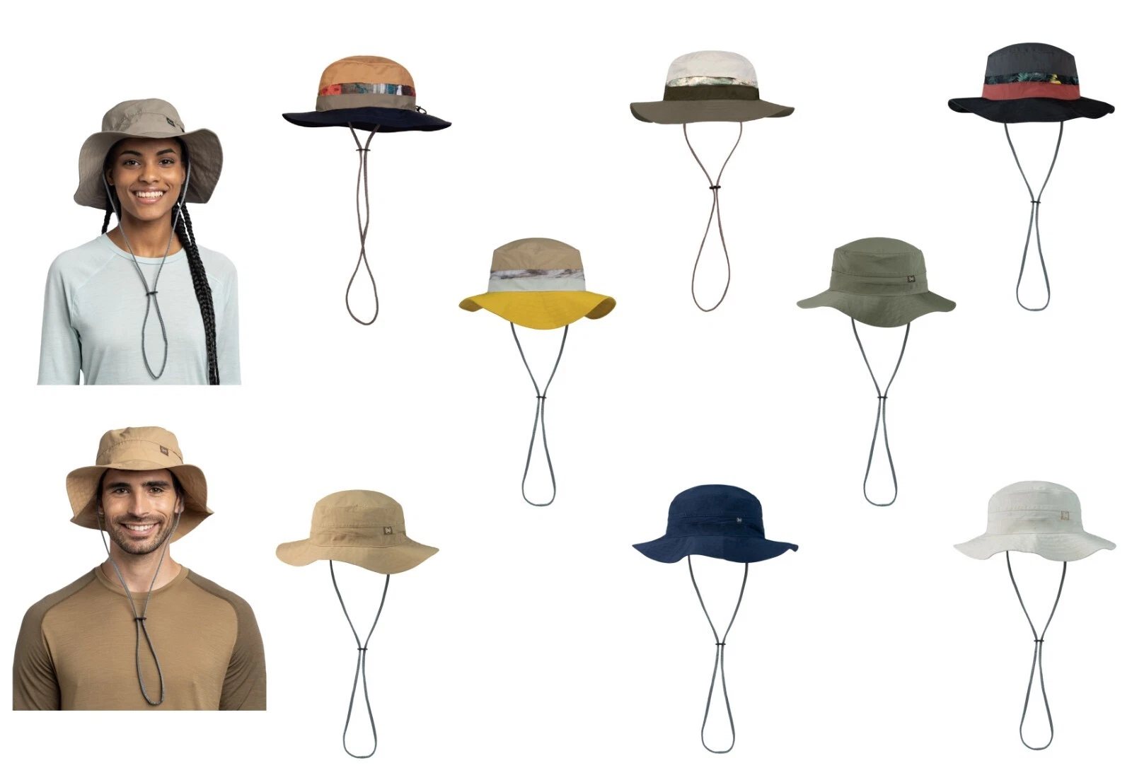 Buff Adults Explore Booney UPF 50 Lightweight Packable Walking Sun Bush Hat