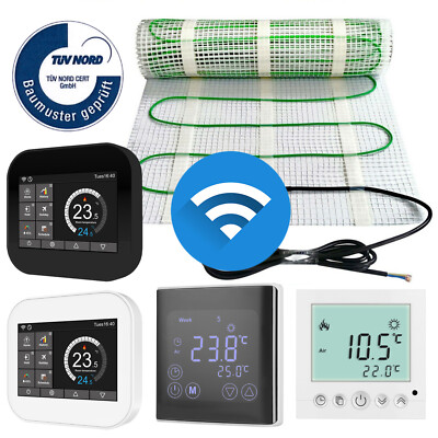Elektrische Fußbodenheizung 200Watt WiFi Thermostat Elektrisch TWIN Technologie