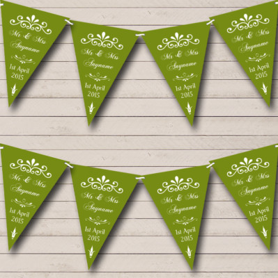 Party Banner Wimpel Vintage Regal olivgrün Hochzeit Veranstaltungsort oder Empfang