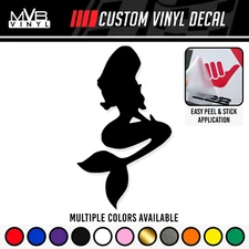 Mermaid Vinyl Decal Sticker | Car Truck Window Laptop Little Princess Cute 597