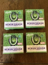 Dr.Squatch Bar Soap - HULK SCRUB SMASH MARVEL - X4 LOT - Limited Edition