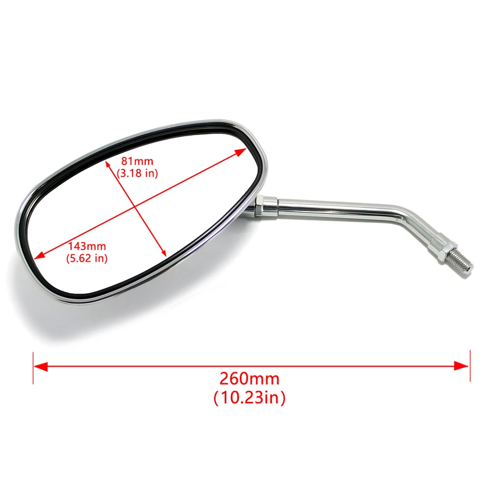 Chrome Motorcycle Rear View Mirrors for Honda Shadow Aero VT 750 1100 Rebel 250 - Image 4 of 4