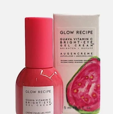 Glow Recipe Guava Vitamin C Bright EYE Gel Cream .5 fl. oz. /15 ml.