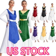 Womens Tunic Worship Dress Sleeveless Dancewear Church Lyrical Dance Liturgical