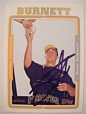 SEAN BURNETT signed NATIONALS PIRATES 2005 Topps baseball card AUTO ANGELS #483