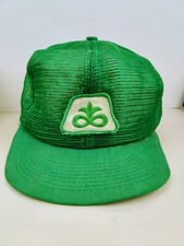 Vtg USA MADE Full Mesh Pioneer Farm Patch Trucker Hat Snapback Vintage BROKEN