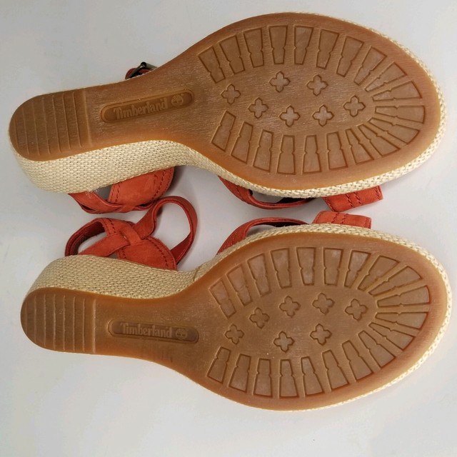 Timberland Women's Earthkeepers Coral Ankle Strap Leather Wedge Sandals