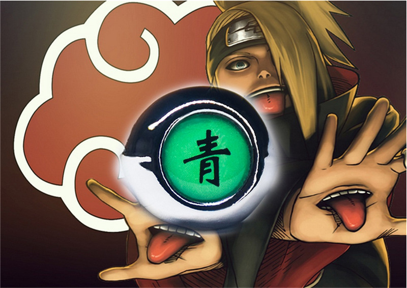 Naruto akatsuki anel de metal jewerly naruto anime itachi cosplay  acessórios de metal prop figura ação crianças menino legal presente