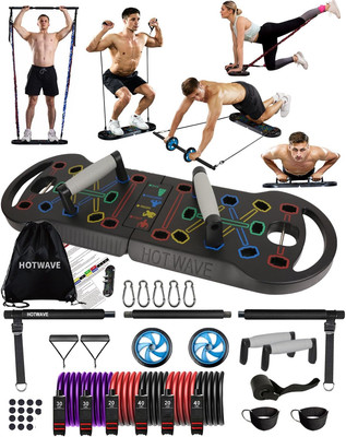 Portable Exercise Equipment with 16 Gym Accessories.20in1 Push up Board Fitness
