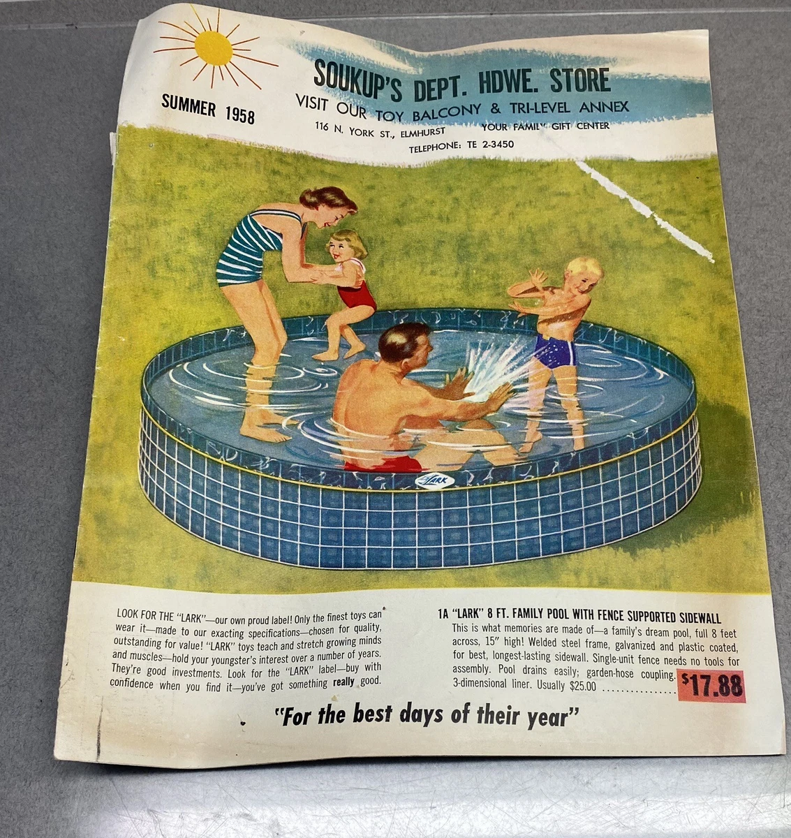 Vintage 1958 Kid S Toy Catalog Mail