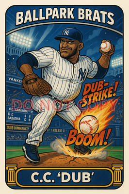 C.C. Sabathia as ''C.C. 'DUB' '' - BALLPARK BRATS Parody Art New York Yankees