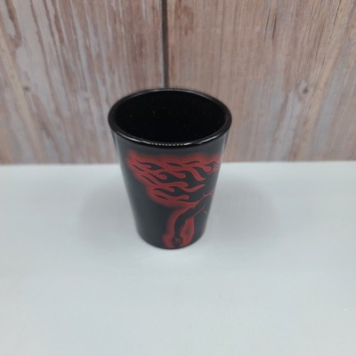 Fireball Collectible Shot Glass Letter ''B'' Black Glass Dragon Logo