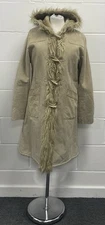 Ladies Ben Sherman Leather Suede Afghan Shearling Style Coat UK 14
