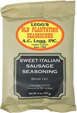 AC Legg Sweet Italian Sausage Seasoning, 8 ounce