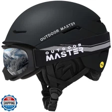 OutdoorMaster Ski Helmet Set - ELK MIPS Helmet with OTG Goggles -