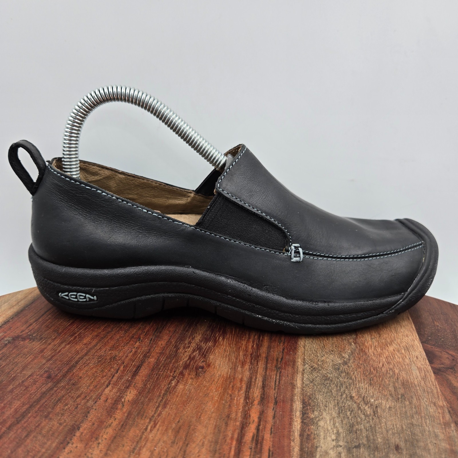 Scarpe Keen Verona mocassini donna 7 5 pelle nera comode slip on carriera