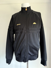 Ellesse Rimini Black Out Gold Track Top Classic Jacket Casuals Size Large L RARE