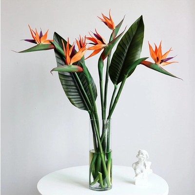 Künstliche tropische Pflanze Paradiesvogel Himmel Blumenarrangement Dekoration