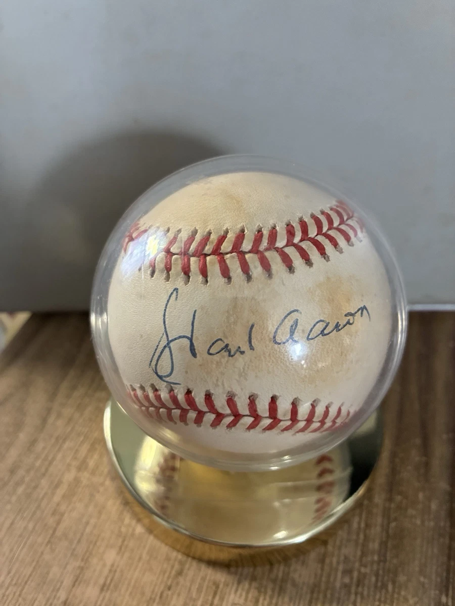 James Spence Authentication (JSA) Hank Aaron MLB Original