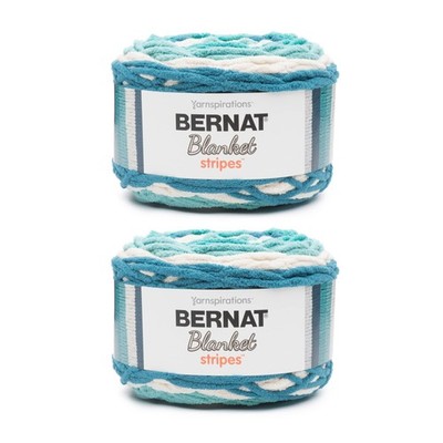 Bernat Blanket Stripes Teal Deal Yarn - 2 Pack of 2 Pack,