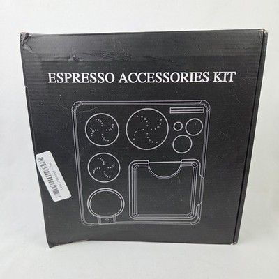 51mm Espresso Accessories Kit,Espresso Knock Box & Tamping Station Fits Delonghi