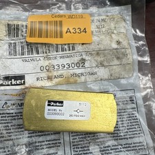 Genuine Parker 003393002 339 Series Brass Pneumatic Check Valve, 3/8" NPT Female