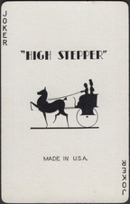 Playing Cards JOKER Single Card Old Vintage * HIGH STEPPER Horse Carriage * 299