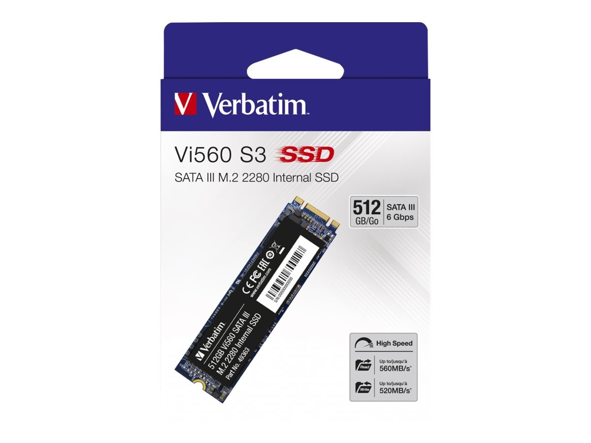 Verbatim Vi560 S3 M.2 SSD 512 GB 512 GB M.2 520 MB/s 6 Gbit/s Interno 49363