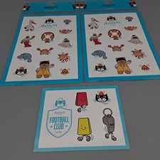 Set Of 3 Authentic Jellycat Stikers Sheets