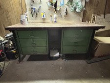 Vintage Mid-Century Steel Tanker Desk