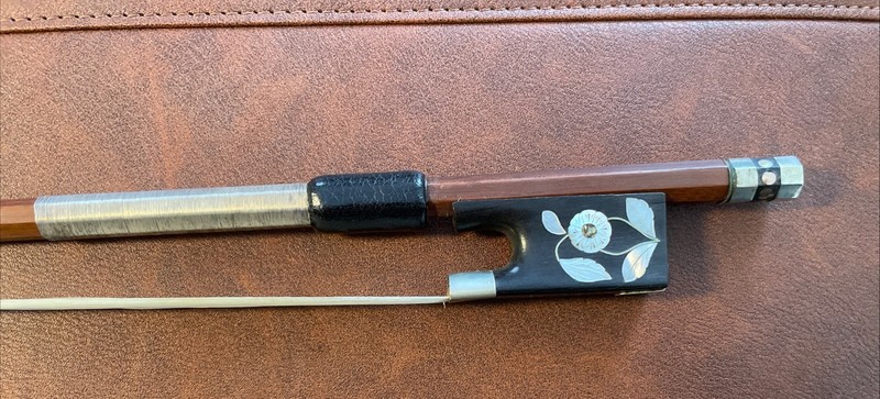Pernambuco Viola Bow With Flower Inlay