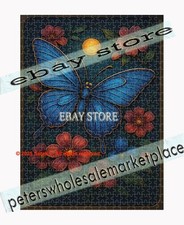 500 piece jigsaw puzzle Butterfly Bloom 3D Effect Night Floral fantasy