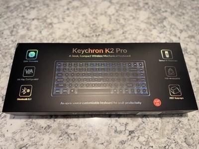 Keychron K2 Pro QMK/VIA Wireless Mechanical Keyboard (ANSI Layout)