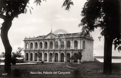Palacio del Congreso ASUNCION Paraguay 1910s RPPC Photo Postcard COPY
