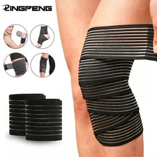 Extra Long Elastic Knee Wrap Compression Bandage Brace Support for Legs,Stabilis