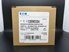 C25DND330A (EATON/CH) 120VAC 3 Pole 30 AMP Definite Purpose Contactor