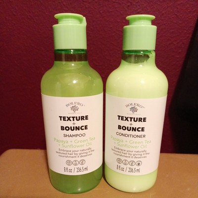New Bolero  8 oz. Shampoo & 8 oz. Conditioner, Papaya Green Tea Sunflower Oil