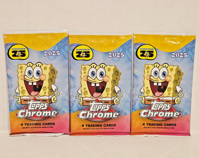 topps chrome spongebob booster box 2025 Topps Chrome Spongebob Squarepants 25th Anniversary Hobby, Box main image 1