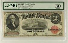 1917 $2 Legal Tender Note Fr.60 -- PMG 30 VF