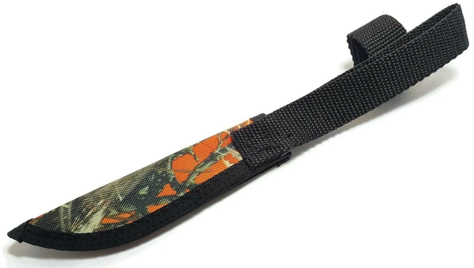 Case XX Orange Camo Fixed Blade Knife Belt Sheath Heavy Duty Nylon 5" Blades - Image 2 of 4