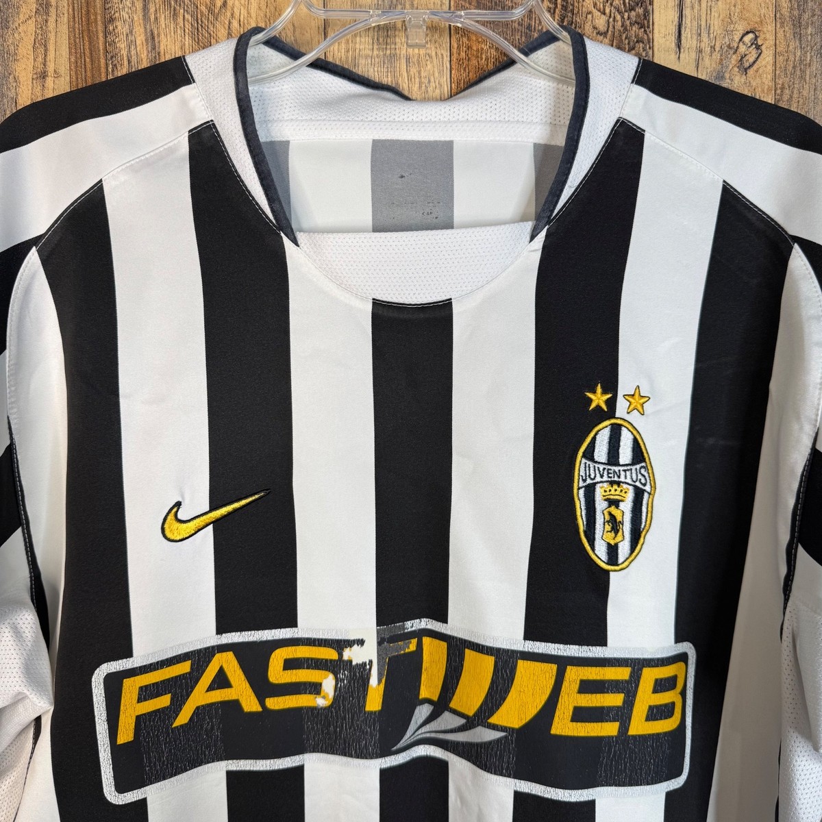 Juventus FC 2003-04 Home Football Jersey Nike F30308CRT Men's L | eBay