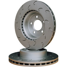 SLOTTED VMAXJ fits MERCEDES C320 W203 3.2L RWD Auto 00-05 REAR Disc Brake Rotors