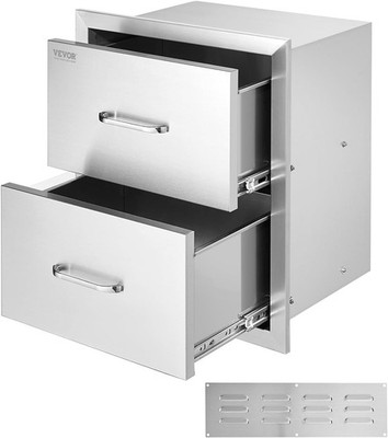 VEVOR Outdoor Kitchen Drawers, 17.8W x 20.2H x 12.2D Inch