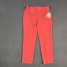 Kasper Dress Pants Women's 6P Luxe Salmon Pink Straight Flat Front Polyester NWT