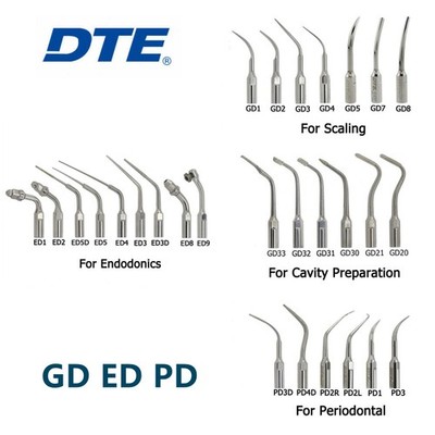 Woodpecker DTE Dental Ultrasonic Scaler Tips Endo Perio Scaling ED GD PD